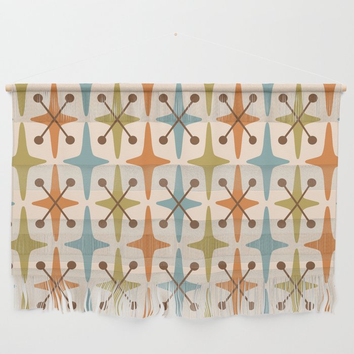 Mid Century Modern Googie Star Pattern Mid Mod Wall Hanging Gallery Image 1