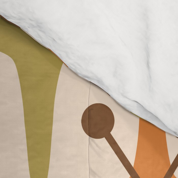 Mid Century Modern Googie Star Pattern Mid Mod Comforter Gallery Image 4