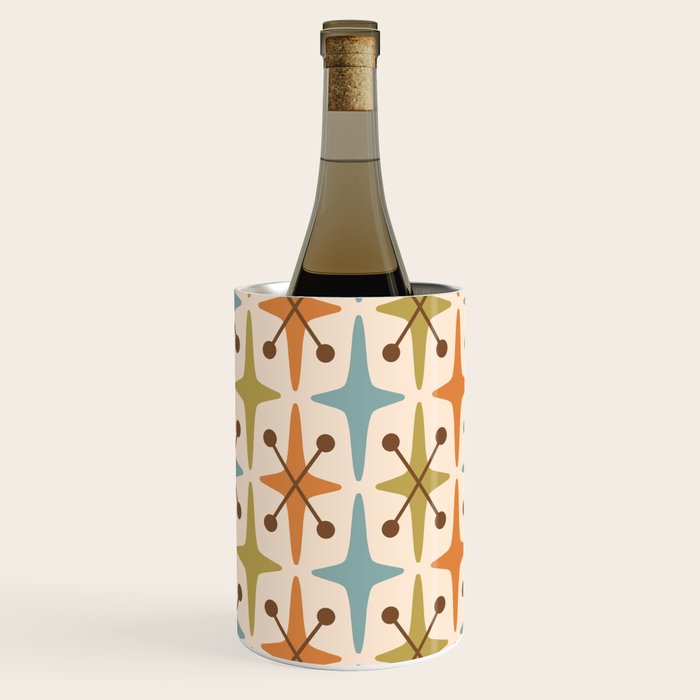 Mid Century Modern Googie Star Pattern Mid Mod Wine Chiller Gallery Image 2