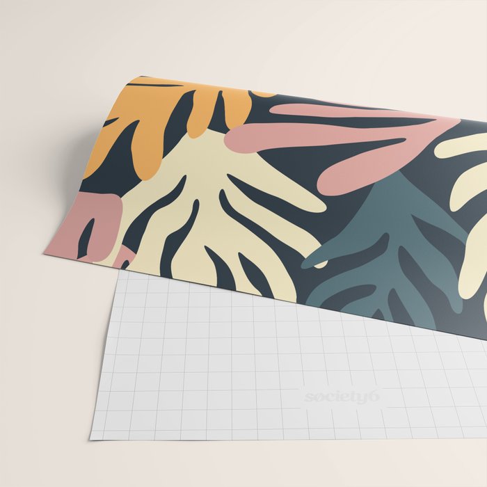 Abstract organic nature plant leaf art pattern Wrapping Paper Gallery Image 2