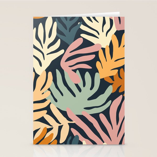 Abstract organic nature plant leaf art pattern Stationery Card Gallery Image 1
