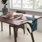 Abstract organic nature plant leaf art pattern Table Runner Gallery Image 2