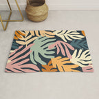 Abstract organic nature plant leaf art pattern Rug Gallery Image 1