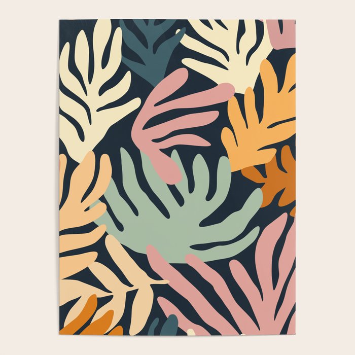 Abstract organic nature plant leaf art pattern Poster Gallery Image 4