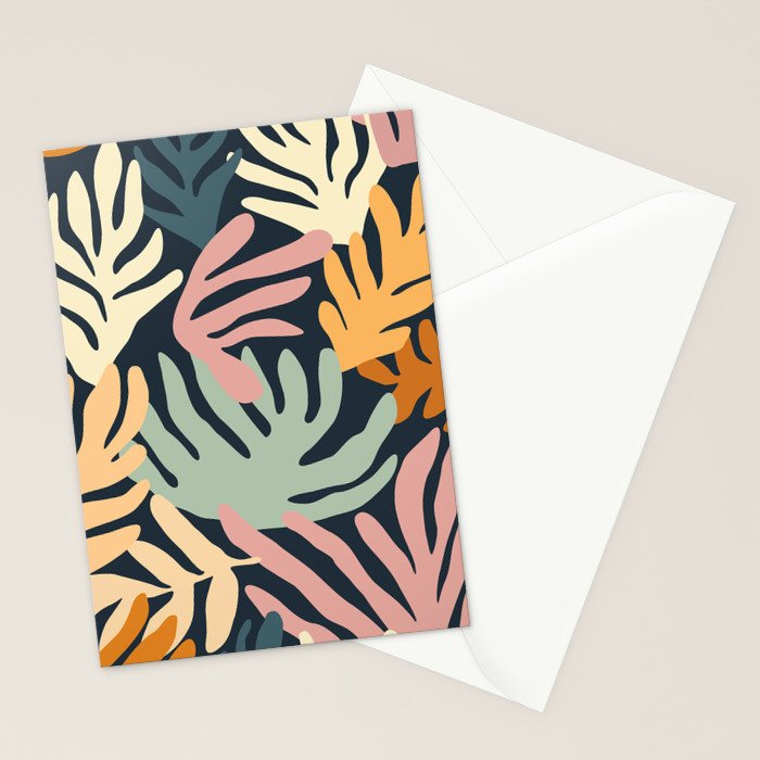 Abstract organic nature plant leaf art pattern Stationery Card Gallery Image 2