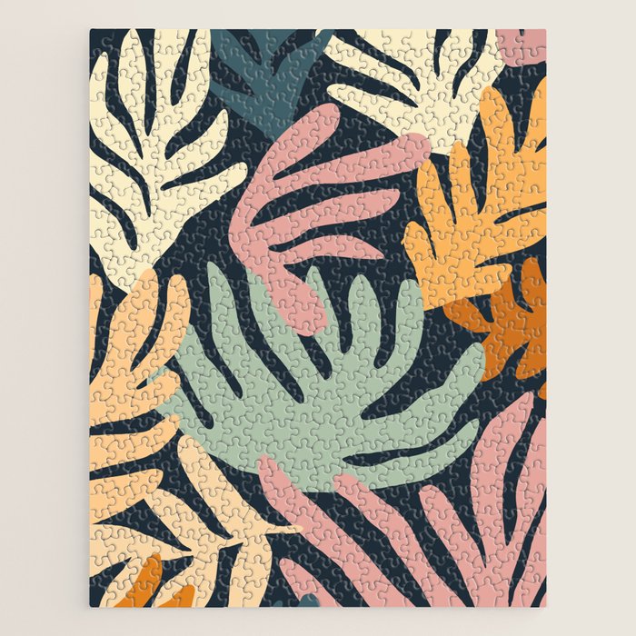 Abstract organic nature plant leaf art pattern Jigsaw Puzzle Gallery Image 1