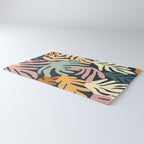 Abstract organic nature plant leaf art pattern Rug Gallery Image 3