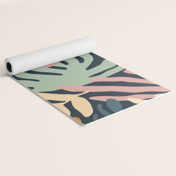 Abstract organic nature plant leaf art pattern Yoga Mat Gallery Image 2