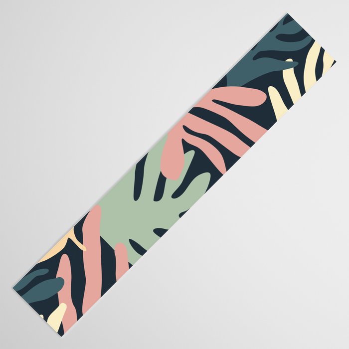 Abstract organic nature plant leaf art pattern Table Runner Gallery Image 3