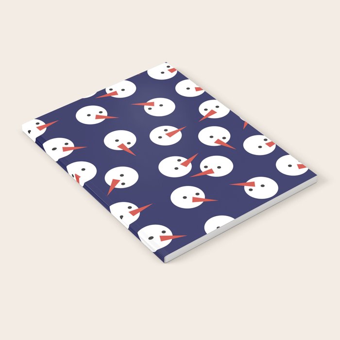 Snowmen pattern on dark Notebook Gallery Image 2