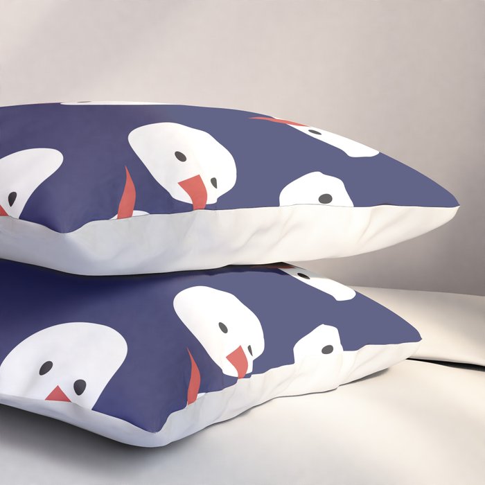 Snowmen pattern on dark Pillow Sham Gallery Image 3