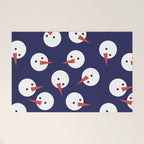 Snowmen pattern on dark Welcome Mat Gallery Image 1