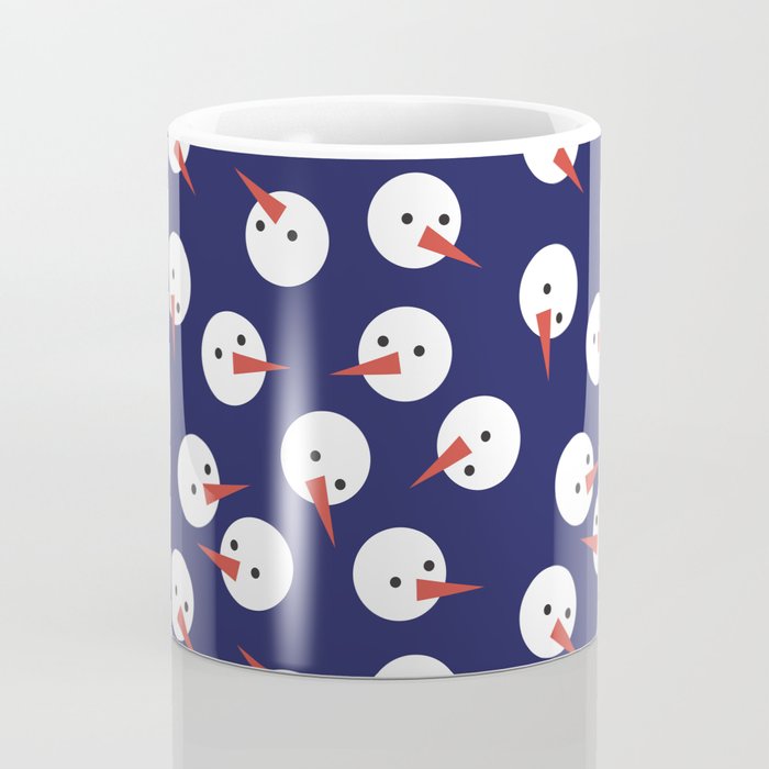 Snowmen pattern on dark Coffee Mug Gallery Image 4