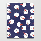Snowmen pattern on dark Notebook Gallery Image 4