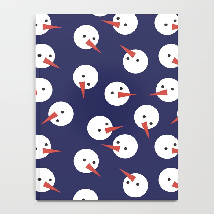 Snowmen pattern on dark Notebook Gallery Image 4