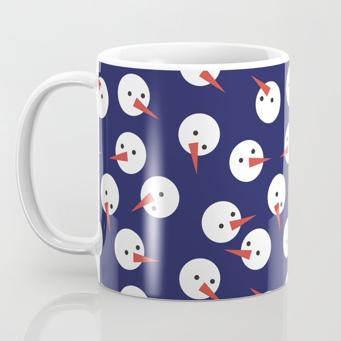 Snowmen pattern on dark Coffee Mug Gallery Image 3