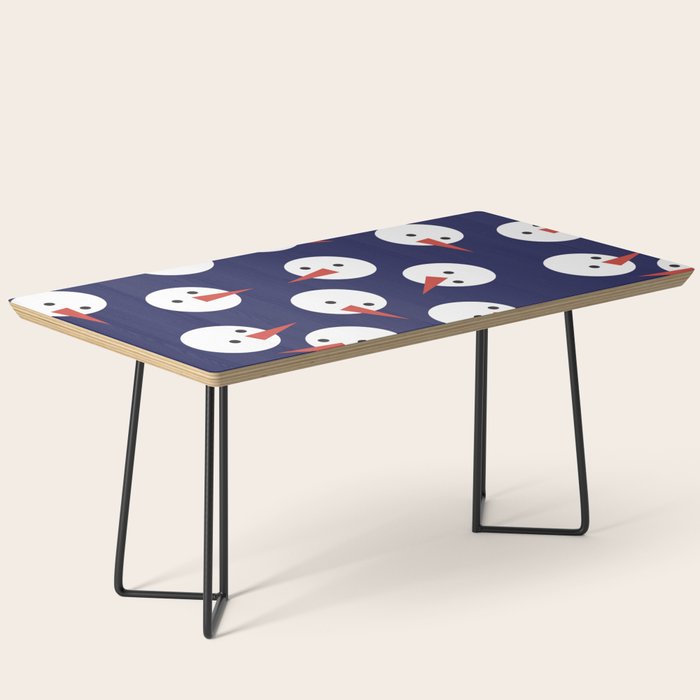Snowmen pattern on dark Coffee Table Gallery Image 1