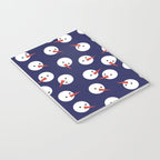 Snowmen pattern on dark Notebook Gallery Image 3