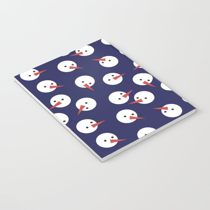 Snowmen pattern on dark Notebook Gallery Image 3