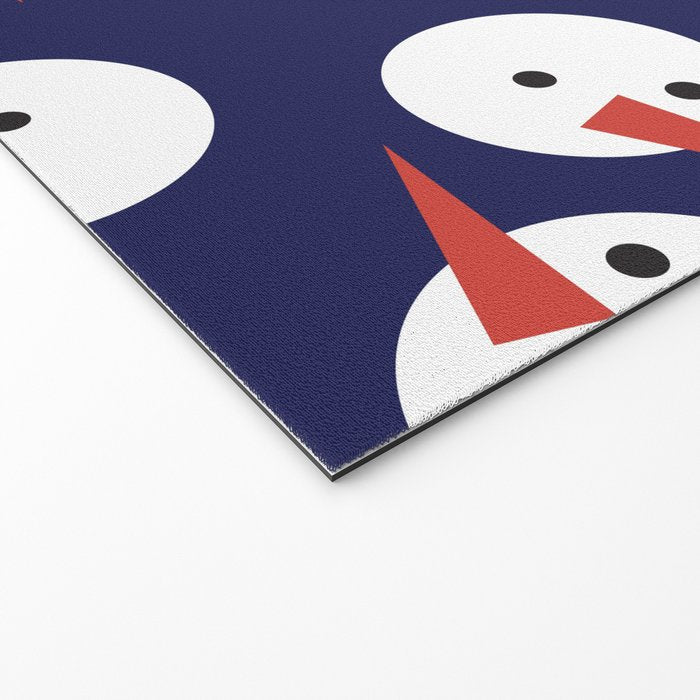 Snowmen pattern on dark Welcome Mat Gallery Image 2