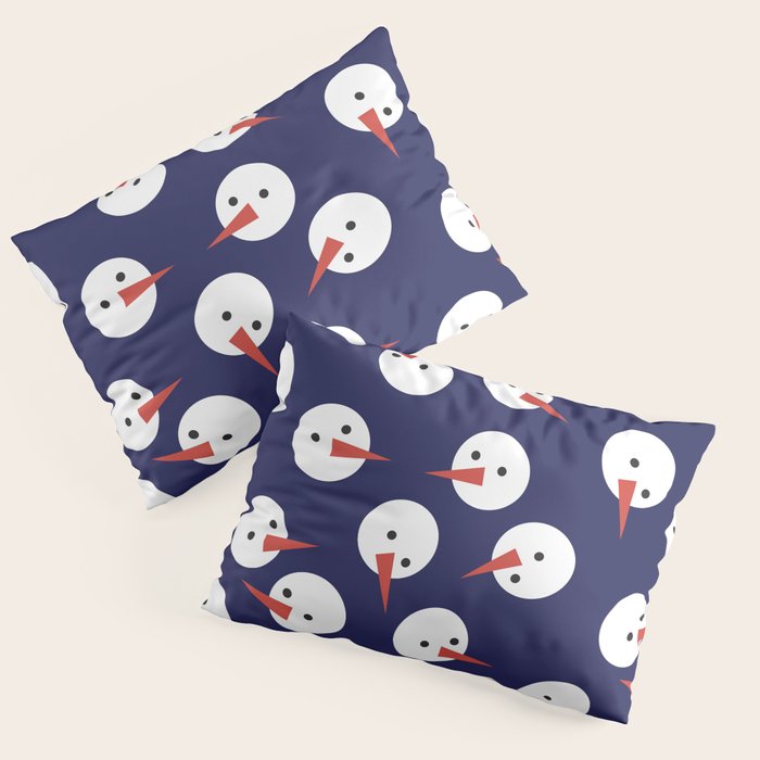 Snowmen pattern on dark Pillow Sham Gallery Image 3