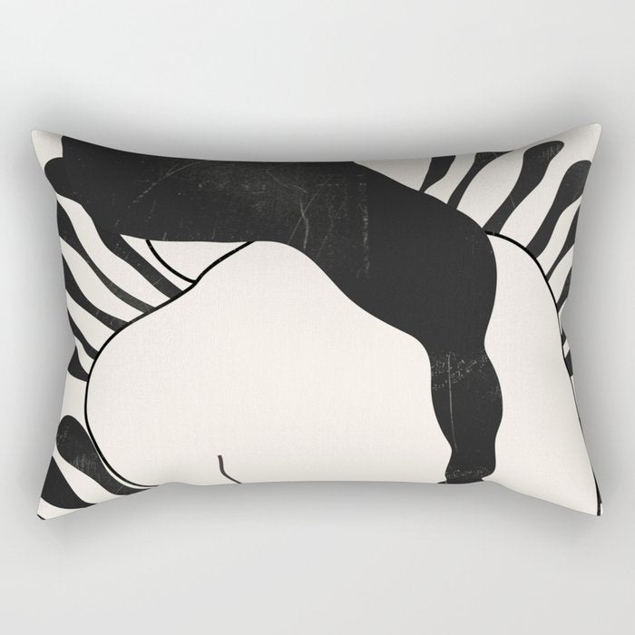 Abstract Art Nude Woman Rectangular Pillow Gallery Image 1