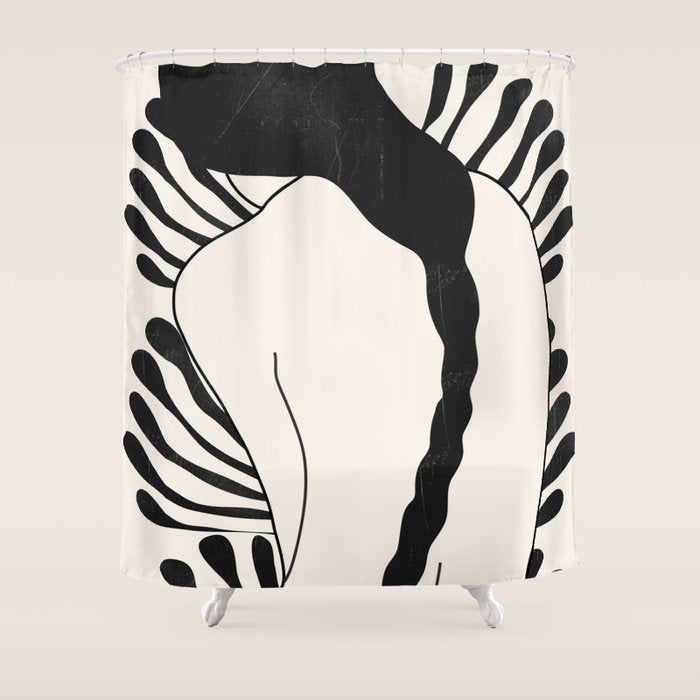 Abstract Art Nude Woman Shower Curtain Gallery Image 1