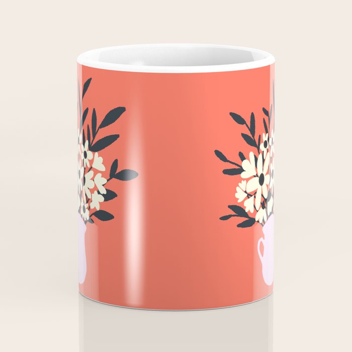 Retro 70s Spooky Flower Vase Coffee Mug Gallery Image 4