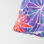 Water Lilies - Indigo & Red Palette Pillow Sham Gallery Image 4
