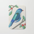 Blue Bird Bath Mat Gallery Image 1