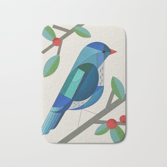 Blue Bird Bath Mat Gallery Image 1
