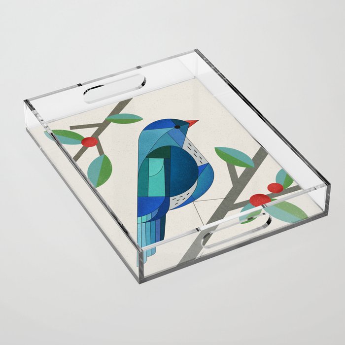 Blue Bird Acrylic Tray Gallery Image 1
