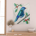 Blue Bird Wall Tapestry Gallery Image 2