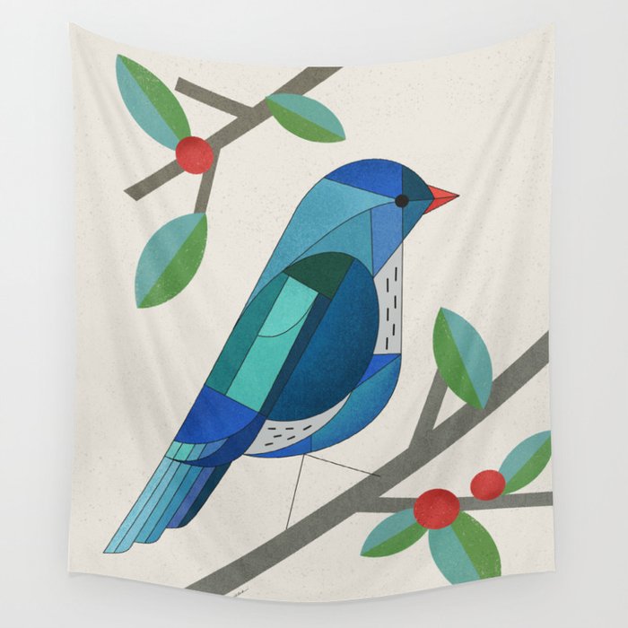 Blue Bird Wall Tapestry Gallery Image 4