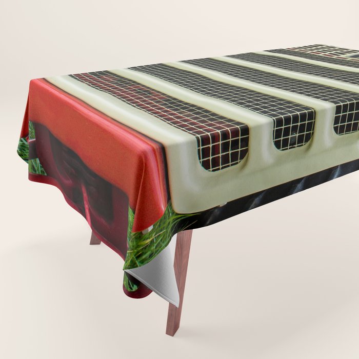 International Grill Red Tractor Front  Tablecloth Gallery Image 1