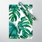Classic Palm Leaves Tropical Jungle Green Wrapping Paper Gallery Image 1