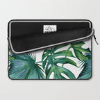 Classic Palm Leaves Tropical Jungle Green Laptop Sleeve Gallery Image 2