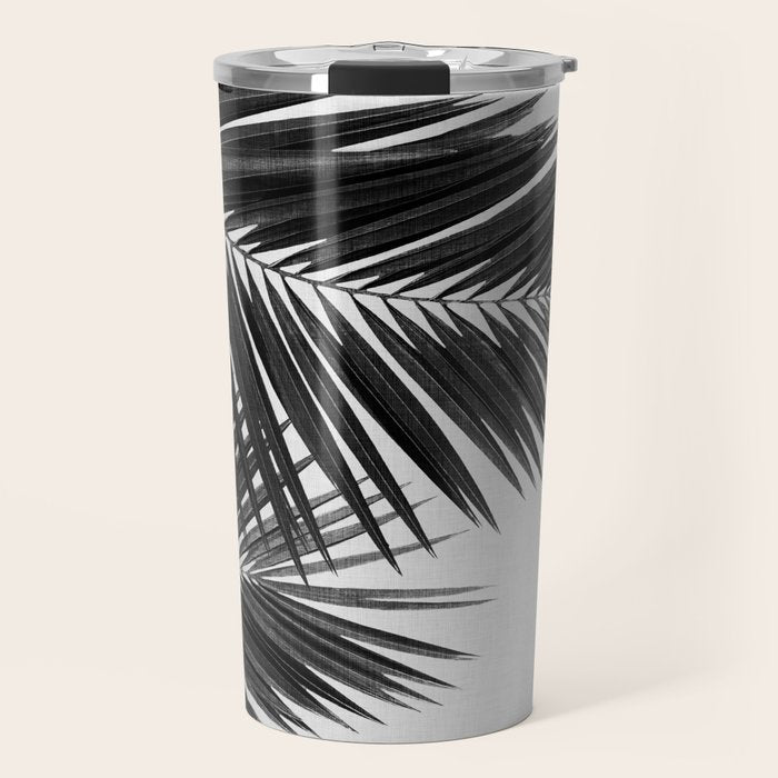 Palm Leaf Black & White II Travel Mug Gallery Image 1