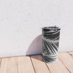 Palm Leaf Black & White II Travel Mug Gallery Image 4