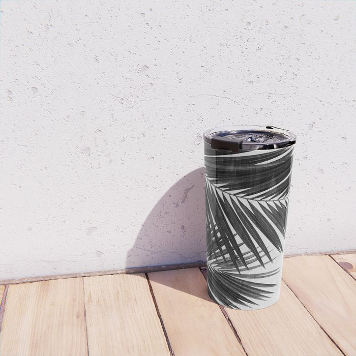 Palm Leaf Black & White II Travel Mug Gallery Image 4