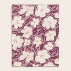Cream Burgundy Floral Pattern Notebook Gallery Image 4