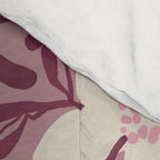 Cream Burgundy Floral Pattern Comforter Gallery Image 4