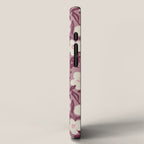 Cream Burgundy Floral Pattern iPhone Case Gallery Image 2