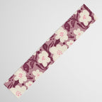 Cream Burgundy Floral Pattern Table Runner Gallery Image 3
