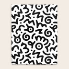 Fun black and white doodle symbol art pattern Notebook Gallery Image 4