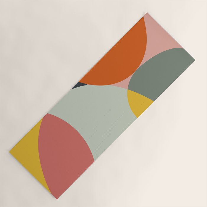 abstract mid mod organic shapes Yoga Mat Gallery Image 1