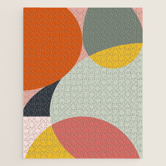abstract mid mod organic shapes Jigsaw Puzzle Gallery Image 1