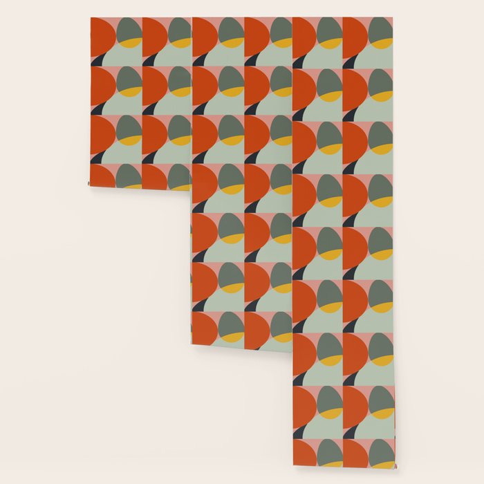 abstract mid mod organic shapes Wallpaper Gallery Image 3