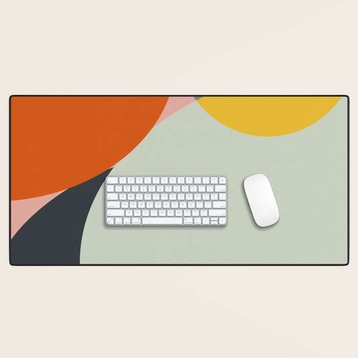 abstract mid mod organic shapes Desk Mat Gallery Image 1