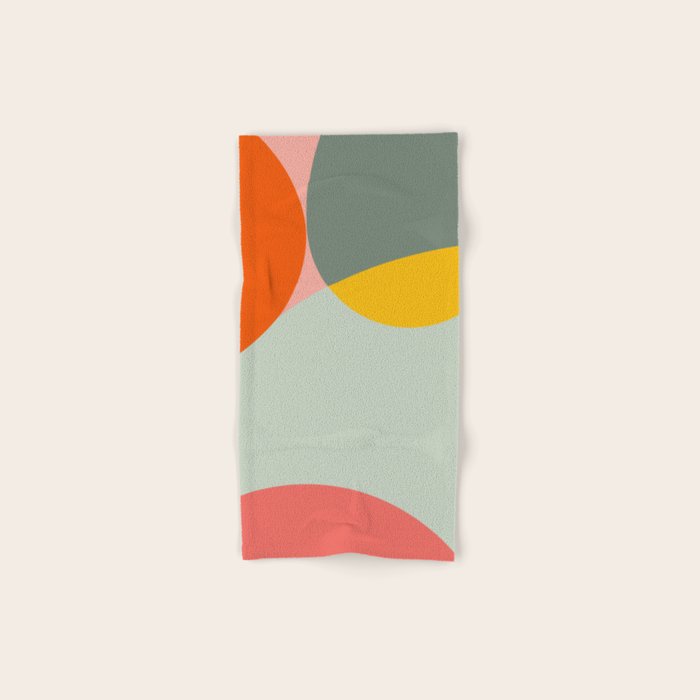 abstract mid mod organic shapes Bath Towel Gallery Image 1